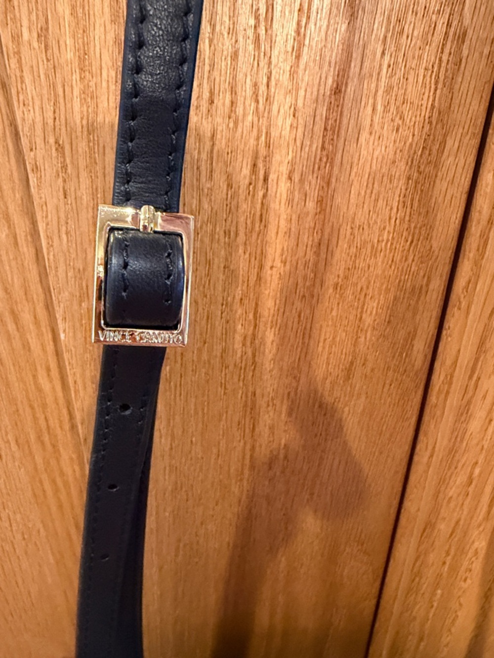 Vince Camuto Black Leather Crossbody with White Snakeskin-Print Panel - Picture 9 of 10